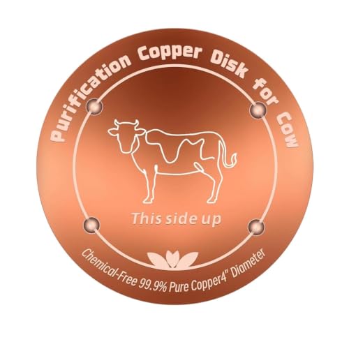 Copper Waterer Cleaning Disc, All Season Livestock Water Purifier Tray Keeps Water Clean for Poultry, Dogs & Cattle - size: ox