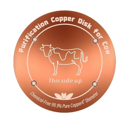 Copper Waterer Cleaning Disc, All Season Livestock Water Purifier Tray Keeps Water Clean for Poultry, Dogs & Cattle - size: ox