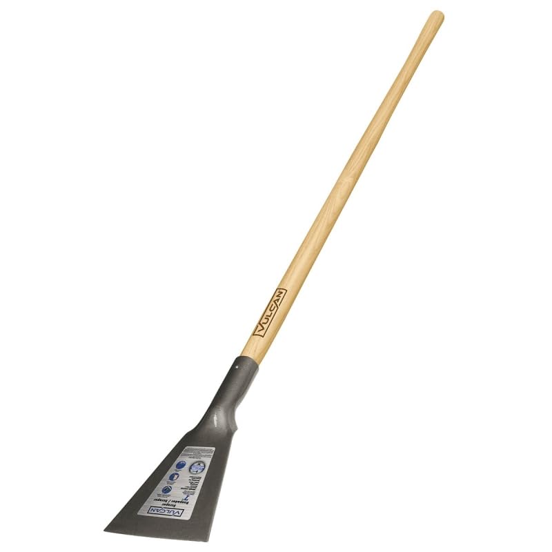 Edward Tools Vulcan Heavy Duty 7 in. Forged Steel Scraper - Hardwood Handle - Best Tool for Clearing Ice from Sidewalks, Driveways, and Roads - Multi-Purpose Can Be Used Year Round (Long Handle) - style: Long Handle