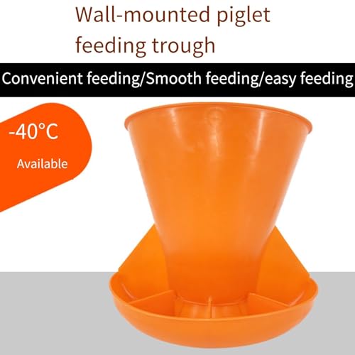 Wall Mounted Pigs Feeder with 4 Feeding Compartments for Organized Livestock Feeding Easy to