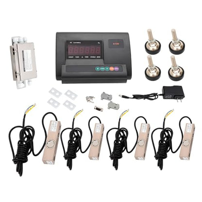 Livestock Scale Kit High Precision Indicator Load Cell Scale Floor Scale Kit with Stainless Steel Junction Box,Weighing Indicator Animal Scale Kit for Cattle, Pig, Sheep