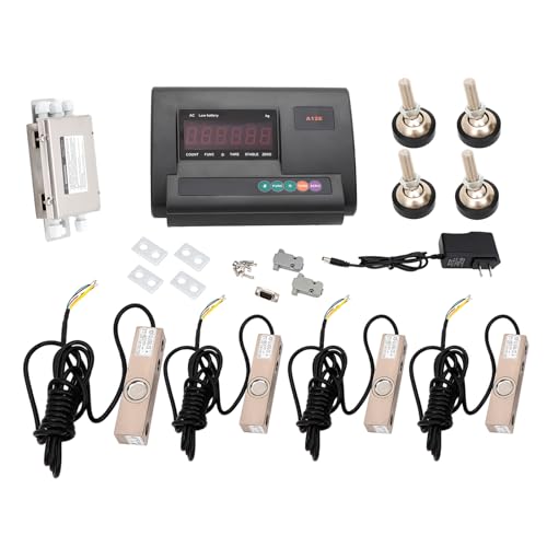Livestock Scale Kit High Precision Indicator Load Cell Scale Floor Scale Kit with Stainless Steel Junction Box,Weighing Indicator Animal Scale Kit for Cattle, Pig, Sheep