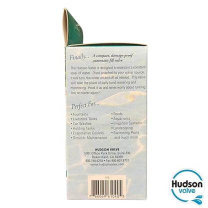 Hudson Valve 1/2" Self-Contained Automatic Water Float Valve VSG | Use for Pond Auto Fill, Livestock Tanks, Fountains, Troughs, Swimming Pools and More | Water Tank Float Valve
