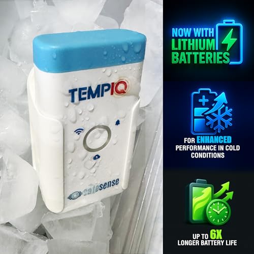 TEMPIQ Remote WiFi Temperature & Humidity Sensor - App Integration, Alerts, Helps Monitor 2nd Home, AirBnb, RV, Pets,Freezer and Server Room, Indoor & Outdoor Hygrometer & Thermometer - style: 1-Pack (Lithium Batteries)