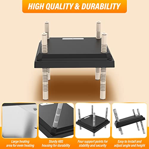 Chick Brooder Heating Plate, Brooder Plate for Chicks with Adjustable Temp, Poultry Coop Heater Chicks Warmer 10" x 10" for 15 Chicks Adjustable Height Brooding Heater,for Chicken Coop, Brooder Box