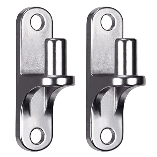 Insaga 2pcs Wall Mount Gate Hinge for Farm Gate, 304 Stainless Steel Gate Hinges Hardware, Non Welded Wall Plate Hinges, Chain Link Gate Hinge with 5/8'' Hinge Pin (Screws Not Included) - color: Wall hinge-C