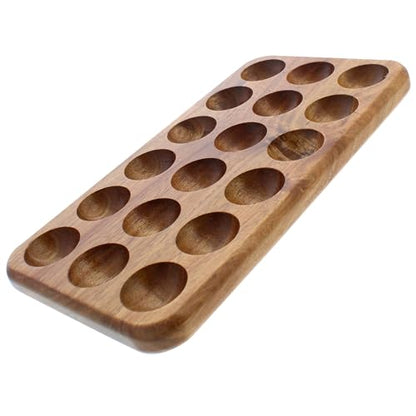 Gui's Chicken Coop Egg Tray - Rustic Wooden Egg Holder For Eggs Usable in Kitchen Refrigerator, or Countertop for Display or Storage - Easy to Clean… (18 Eggs)