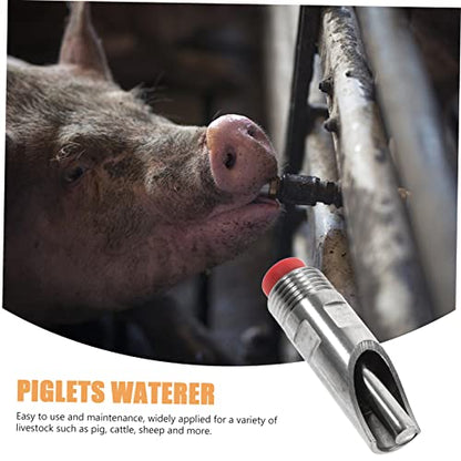 Kisangel 10pcs Automatic Stainless Steel Pig Waterer Feeder Nipple Drinker Efficient Livestock Watering System for Farm Use
