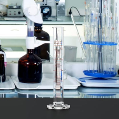 stonylab 1-Pack Graduated Cylinder, Borosilicate Glass 25 ml Heavy Wall Graduated Glass Measuring Cylinder - size: 25 ml