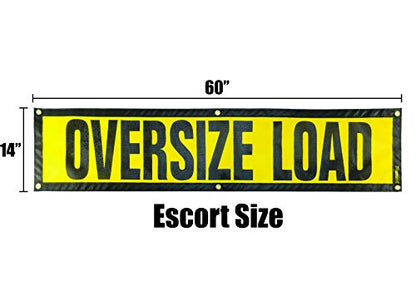 Oversize Warning Products - Grommet Escort Oversize Load Sign - Made in USA