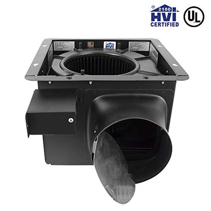 BV Bathroom Exhaust Fan 140CFM - Bathroom Fan 1.0 Sones, 6" Duct Collar, Rooms Up to 140 Sq. Ft.| Energy-Saving Ventilation Fan, Stainless Steel - No Attic Access | Ultra-Quiet HVI 2100,UL Certified - size: 140 CFM