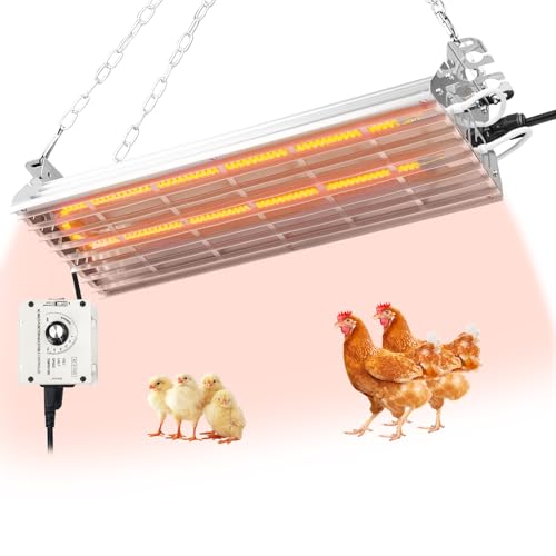 Safe Chicken Coop Heater 600W with Adjustable Thermostat, for Winter Chicken Warmth in 15 Sq Ft Coops, Waterproof & Tip-Over Protection Livestock Warmer - style: upgrade pressure regulator