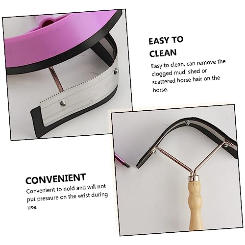 TOYANDONA Horse Brush Cattle Brush Horse Comb Stainless Steel Curry Comb Grooming Tool