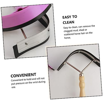 TOYANDONA Horse Brush Cattle Brush Horse Comb Stainless Steel Curry Comb Grooming Tool