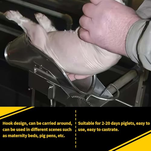 Stainless Steel Piglet Castration Tools,Portable Pig Castration Rack Tools Bracket,Breeding Equipment for Farm Livestock,Operation Platform Castration for Piglet Castration- Large