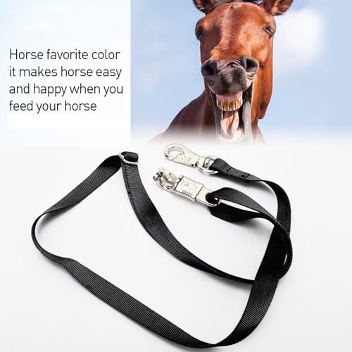 Cross Ties for Horse, 4 Pack Adjustable Nylon Cross Ties Horse Trailer Tie with Panic Snap and Bull Snap,Adjustable Length from 44.5-78.5 Inch,Black - style: Black-4PCS