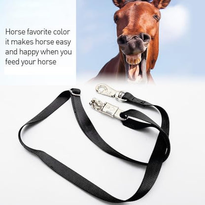Cross Ties for Horse, 4 Pack Adjustable Nylon Cross Ties Horse Trailer Tie with Panic Snap and Bull Snap,Adjustable Length from 44.5-78.5 Inch,Black - style: Black-4PCS