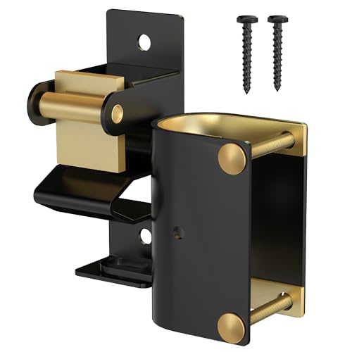 JIAHOO One Way Farm Gate Latch, Heavy Duty Gate Latches for Metal Tube Gates, 1 Way Lockable Livestock Gate Latch Hardware for Cattle Gate Horse Corrals, Ranches, Pastures, Pet Cages - style: One Way Latch