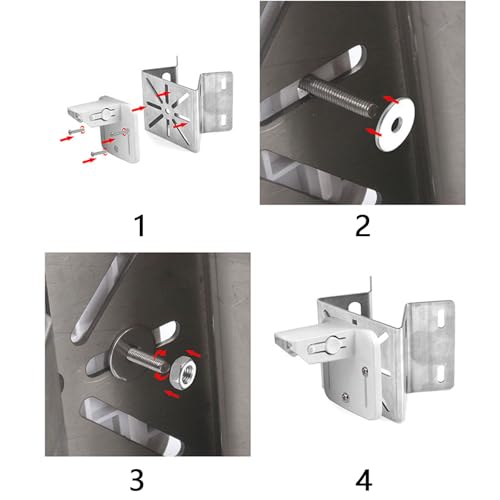 Weatherproof Stainless Steel Camera Mounting Bracket Security Camera Bracket for Home and Business Security - color: b
