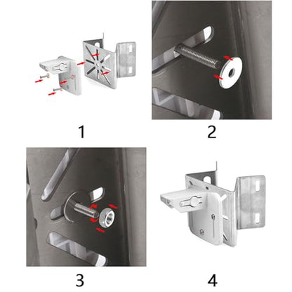 Weatherproof Stainless Steel Camera Mounting Bracket Security Camera Bracket for Home and Business Security - color: b