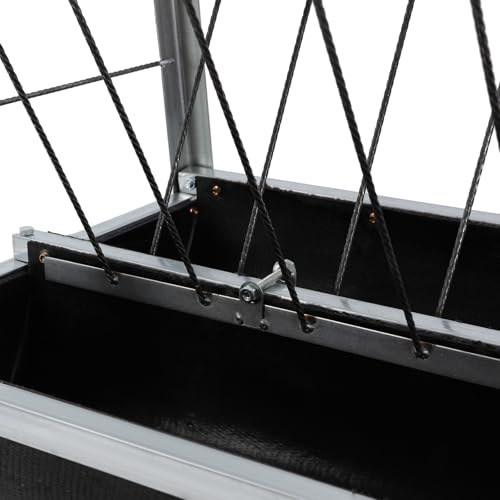 Livestock Feed Trough, Large Galvanized Livestock Feed Trough, Must-Have Galvanized Double-Sided Goat, Sheep, Cattle & Horse Feeder Ease of Assembly in Farm Outdoor for Sheep, Calf, Cow and Horse