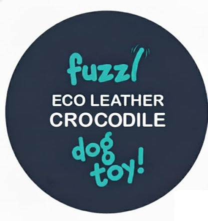 Fuzzl Eco Leather Crocodile Toy Natural and Tough Dog Toys - Long Lasting Chew Toys for Aggressive Chewers - Strong Dog Toy for Dogs and Puppy - style: Crocodile
