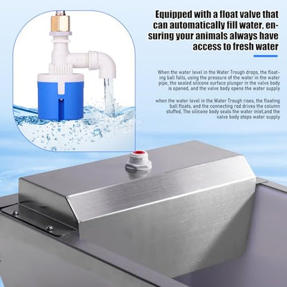 Automatic Dog Water Bowl Dispenser Auto Livestock Water Trough Outdoor Self Filling Waterer for Goat, Cattle, Horse, Pig, Sheep, Dog, Poultry