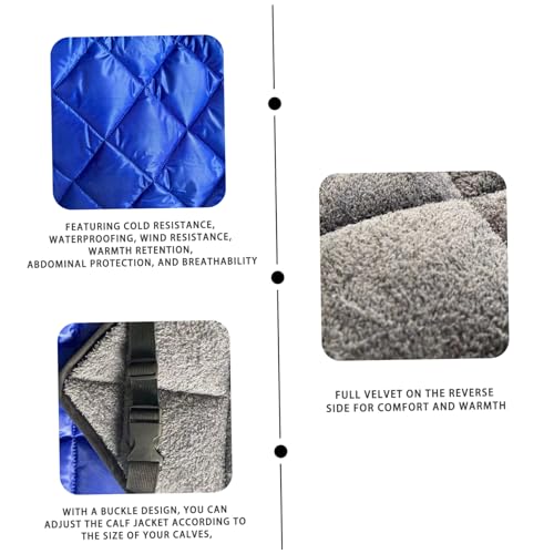 Calf Blanket Waterproof Thicken Goat Blankets Warm Adjustable Goat Coats for Winter 33.5x42.5 Inch Windproof Foal Blanket Folding Soft Mini Horse Blanket Jacket for Calves