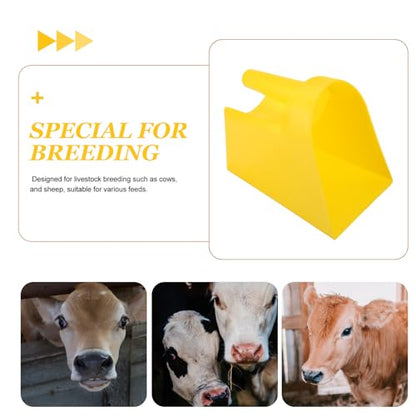 TOYANDONA Poultry Feed Scoop Shovel Thickened Farm Shovel with Ergonomic Handle Durable Feed Shovels for Livestock Breeding Easy to Clean and Comfortable Grip for Cows