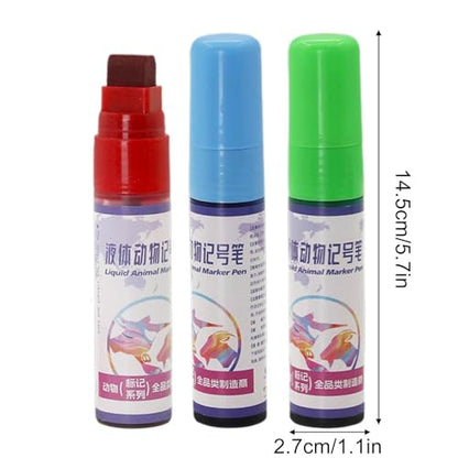 Livestock Marking Pen | 3 Pieces Livestock Identification Markers | Agricultural Sheep Marker | for Cattle Cow Sheep Lamb Calf Goat Farm Agriculture
