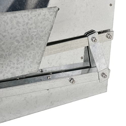 PawHut 25 lbs Capacity Automatic Chicken Poultry Feeder with a Galvanized Steel and Aluminium Build, Weatherproof Design - size: 16.5" L x 20" D x 11.25" H