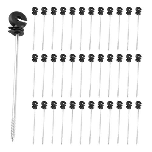 Electric Fencing Ring Insulators 100Pcs Electric Fence Insulators Plastic Ring Long Distance Screw in Insulator for Wooden Post