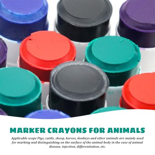 8PCS Markers, Livestock Crayon Markers 4 Colors High Visibility Marker Animal Identification Livestock Prod for Pig, Cow, Goat