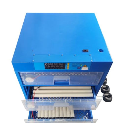 256 Eggs Incubator with Auto Turning Watering Temperature Humidity Display Drawer Style Tray for Chicken Duck Quail Eggs 80W 110V