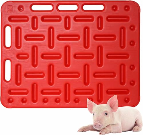 Red Livestock Sorting Panel - Lightweight Animal Guide Panel with Handle for Pig, Cattle, Sheep, Goats - 1.3 in Thick Livestock Barrier for Farms and Ranches~/ - size: Small