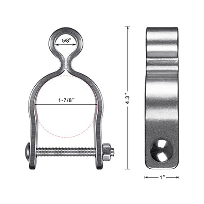 Insaga 304 Stainless Steel Gate Hinges 2Pcs for 1-7/8" Chain Link Fence Post, Heavy Duty Female Hinges with 5/8" Pin, Nut/Bolt Included - Fit Barn, Farm, Cattle Gates - color: Female-1-7/8''-2pcs