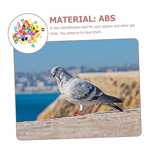 MERRYHAPY 100pcs Professional Pigeon Foot Ring Chicken Leg Band Easy Identification Ring for Poultry Management