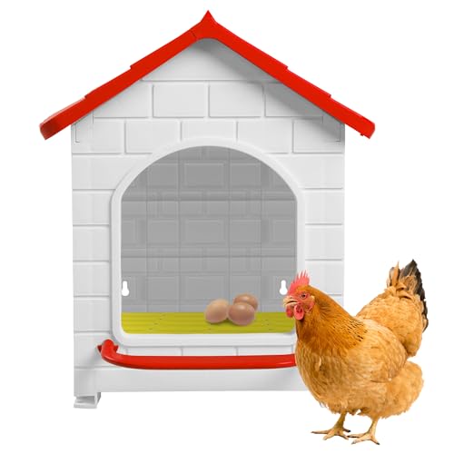 Nesting Boxes for Chicken, Plastic Compartment Chicken Nesting Boxes Coop for Laying Eggs for Hens, Ducks and Poultry - color: Red