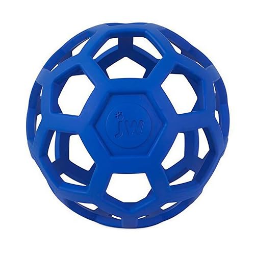 JW Pet Hol-ee Roller Dog Toy Puzzle Ball, Natural Rubber, Extra Large (7.5 Inch Diameter), Colors May Vary, (Count of 1)
