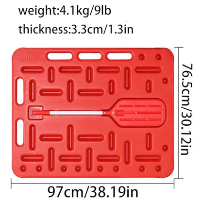 Livestock Sorting Panel Pig Sorting Board W/Sorting Stick Paddle, Animal Guide Board Sturdy and Lightweight Cattle Panel, Hog Panels, Mini Pig, Baby Goat Supplies, Portable Farm Fencing,Red,A - size: A