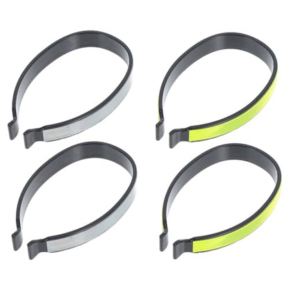 Mikikit 4pcs Reflective Cycling Trouser Clips Pant Leg Cuff Clips for High Visibility Biking Fishing Outdoor Activities Safety Ankle Straps for Enhanced Nighttime Visibility
