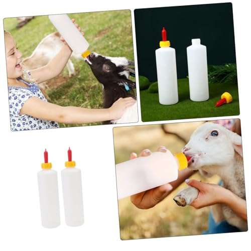 POPETPOP 2sets Small Animal Feeding Bottle Goat Sheep Calf Puppy Milk Feeder Nursing Use
