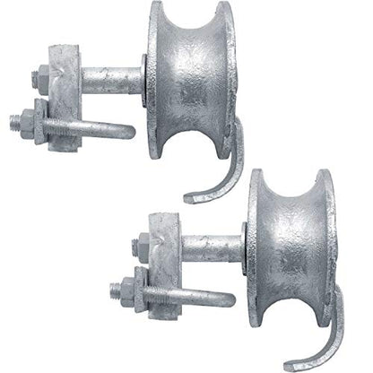 6" CHAIN LINK ROLLING GATE HARDWARE KIT: (Chain Link Fence Gate Parts) (6" Rut Runner, 2 Track Wheels, 6 Track Brackets, 1 Rolo Latch) - size: Post Mount