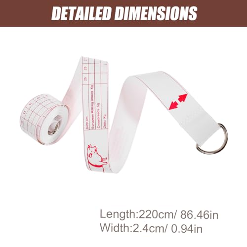 Mipcase Livestock Weight Tape for Horse Cattle Goat Portable Animal Measurer Easy to Use Accurate