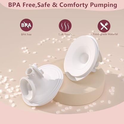 1PC 21mm Double-Sealed Flange Compatible with Momcozy Upgraded Mobile Flow | Upgraded M9, M9 24mm Flange, BPA Free Silicone, Soft Touch, Wide Opening Angel - size: 1pcs Flange-21mm