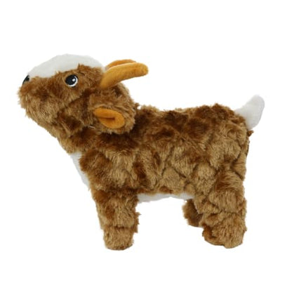 MIGHTY Tuffy 2 Pack Goat Ultra Durable Plush Dog Toy | Multiple Layers & Reinforced Seams , Washable and Floats , Mighty® Construction - color: 2PK Large Brown Goat