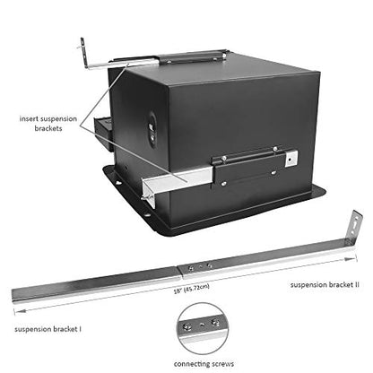 BV Bathroom Exhaust Fan 140CFM - Bathroom Fan 1.0 Sones, 6" Duct Collar, Rooms Up to 140 Sq. Ft.| Energy-Saving Ventilation Fan, Stainless Steel - No Attic Access | Ultra-Quiet HVI 2100,UL Certified - size: 140 CFM