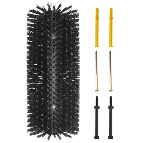 Livestock Scratching Brush Goat Scratcher Tool Full Massage Grooming Brushes with 4 Screws for Cow,Cattle,Cow,Sheep, Horses,Pigs - color: Black, size: 1pack