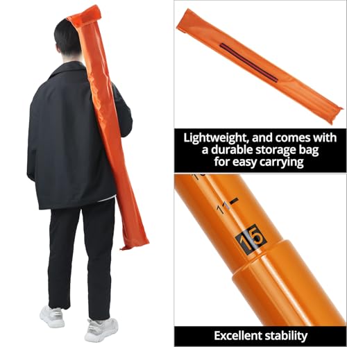 QWORK Load Height Measuring Stick - 15 Ft Adjustable Measuring Pole for Accurate Truck Load Transportation - Fiberglass Height Stick for Trucks, Car Haulers