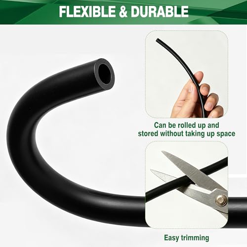 Black Electric Fence Insulator Tube 50ft for 12-1/2 Gauge Wire | Durable polyethylene insulator tube, designed for corner & end posts of electric fencing systems